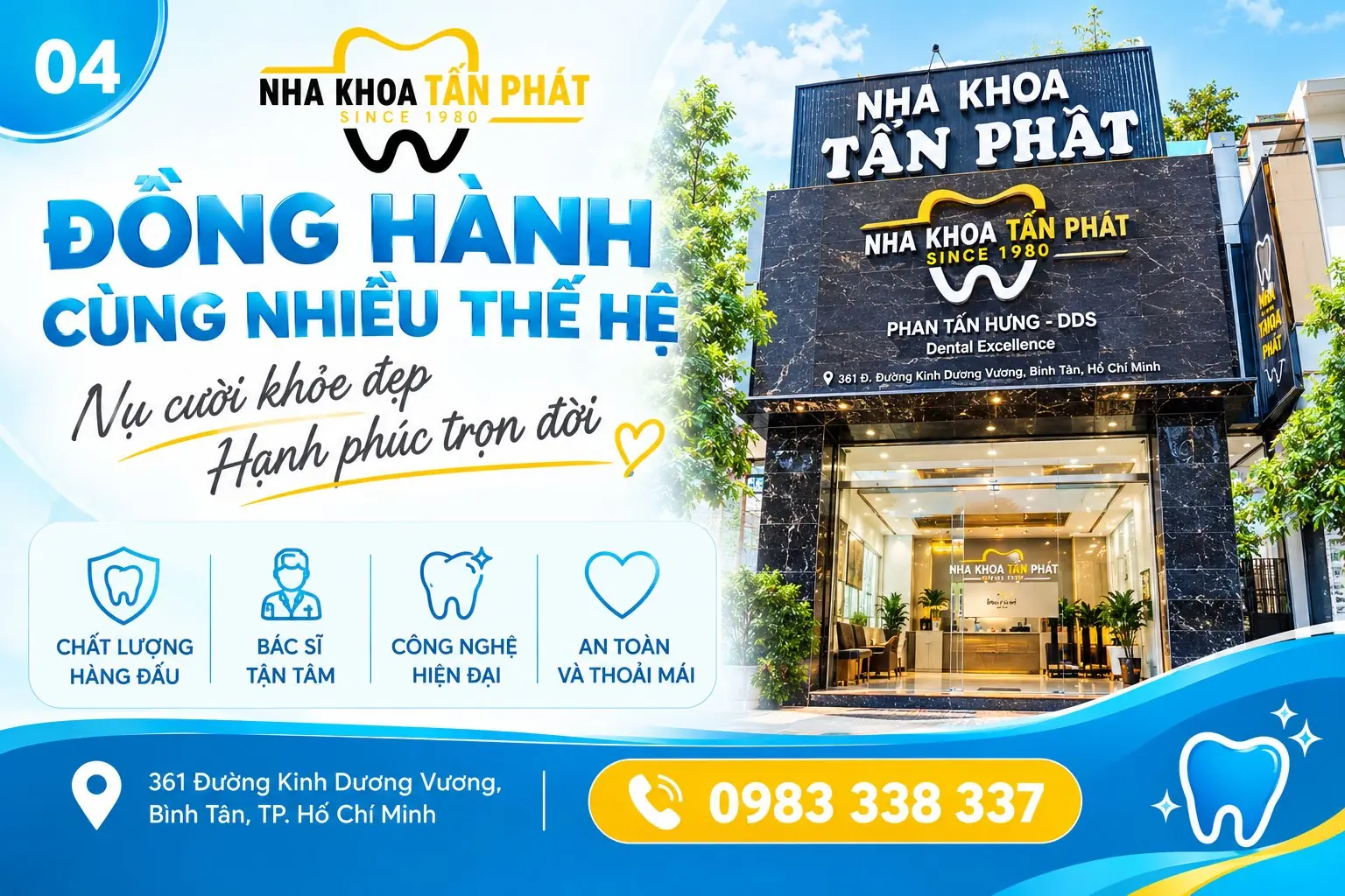 ALT: Nha Khoa Tấn Ph&aacute;t nơi kết nối v&agrave; bảo vệ nụ cười cho mọi thế hệ